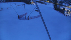 Spodní část sjezdovky skiareálu Karolinka