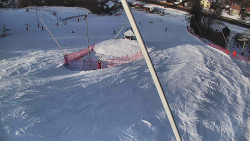 Spodní část sjezdovky skiareálu Karolinka