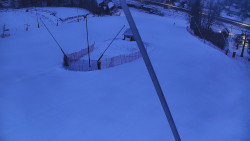 Spodní část sjezdovky skiareálu Karolinka