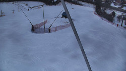 Spodní část sjezdovky skiareálu Karolinka