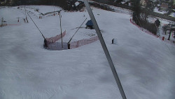 Spodní část sjezdovky skiareálu Karolinka