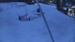 Spodní část sjezdovky skiareálu Karolinka