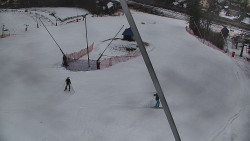 Spodní část sjezdovky skiareálu Karolinka