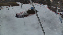 Spodní část sjezdovky skiareálu Karolinka