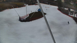 Spodní část sjezdovky skiareálu Karolinka