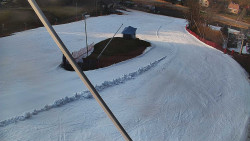 Spodní část sjezdovky skiareálu Karolinka