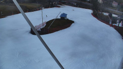 Spodní část sjezdovky skiareálu Karolinka