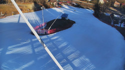 Spodní část sjezdovky skiareálu Karolinka