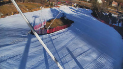 Spodní část sjezdovky skiareálu Karolinka