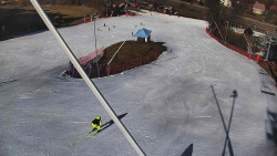 Spodní část sjezdovky skiareálu Karolinka