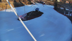 Spodní část sjezdovky skiareálu Karolinka