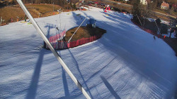 Spodní část sjezdovky skiareálu Karolinka