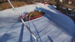 Spodní část sjezdovky skiareálu Karolinka