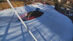 Spodní část sjezdovky skiareálu Karolinka