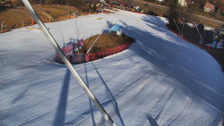 Spodní část sjezdovky skiareálu Karolinka