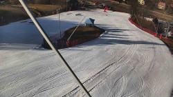 Spodní část sjezdovky skiareálu Karolinka