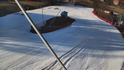 Spodní část sjezdovky skiareálu Karolinka