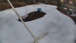 Spodní část sjezdovky skiareálu Karolinka