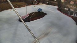 Spodní část sjezdovky skiareálu Karolinka