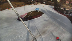 Spodní část sjezdovky skiareálu Karolinka