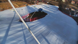 Spodní část sjezdovky skiareálu Karolinka