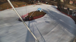 Spodní část sjezdovky skiareálu Karolinka