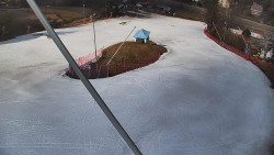 Spodní část sjezdovky skiareálu Karolinka