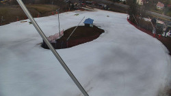 Spodní část sjezdovky skiareálu Karolinka