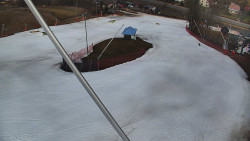 Spodní část sjezdovky skiareálu Karolinka