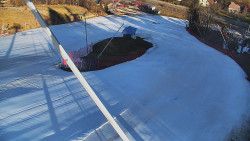 Spodní část sjezdovky skiareálu Karolinka