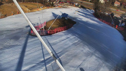 Spodní část sjezdovky skiareálu Karolinka