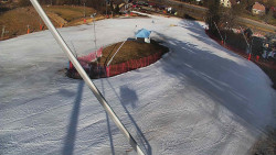 Spodní část sjezdovky skiareálu Karolinka