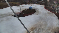 Spodní část sjezdovky skiareálu Karolinka