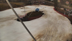 Spodní část sjezdovky skiareálu Karolinka