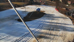 Spodní část sjezdovky skiareálu Karolinka