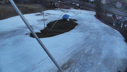 Spodní část sjezdovky skiareálu Karolinka