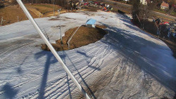 Spodní část sjezdovky skiareálu Karolinka