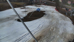 Spodní část sjezdovky skiareálu Karolinka