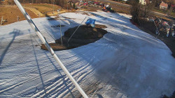 Spodní část sjezdovky skiareálu Karolinka