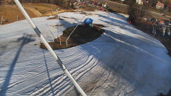 Spodní část sjezdovky skiareálu Karolinka