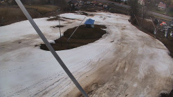 Spodní část sjezdovky skiareálu Karolinka