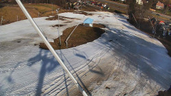 Spodní část sjezdovky skiareálu Karolinka