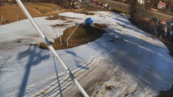 Spodní část sjezdovky skiareálu Karolinka