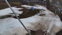 Spodní část sjezdovky skiareálu Karolinka