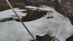 Spodní část sjezdovky skiareálu Karolinka