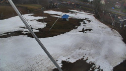 Spodní část sjezdovky skiareálu Karolinka