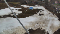 Spodní část sjezdovky skiareálu Karolinka