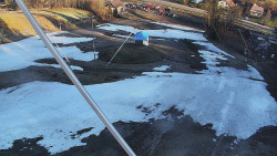 Spodní část sjezdovky skiareálu Karolinka