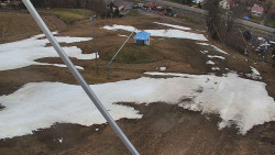 Spodní část sjezdovky skiareálu Karolinka