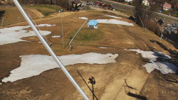 Spodní část sjezdovky skiareálu Karolinka